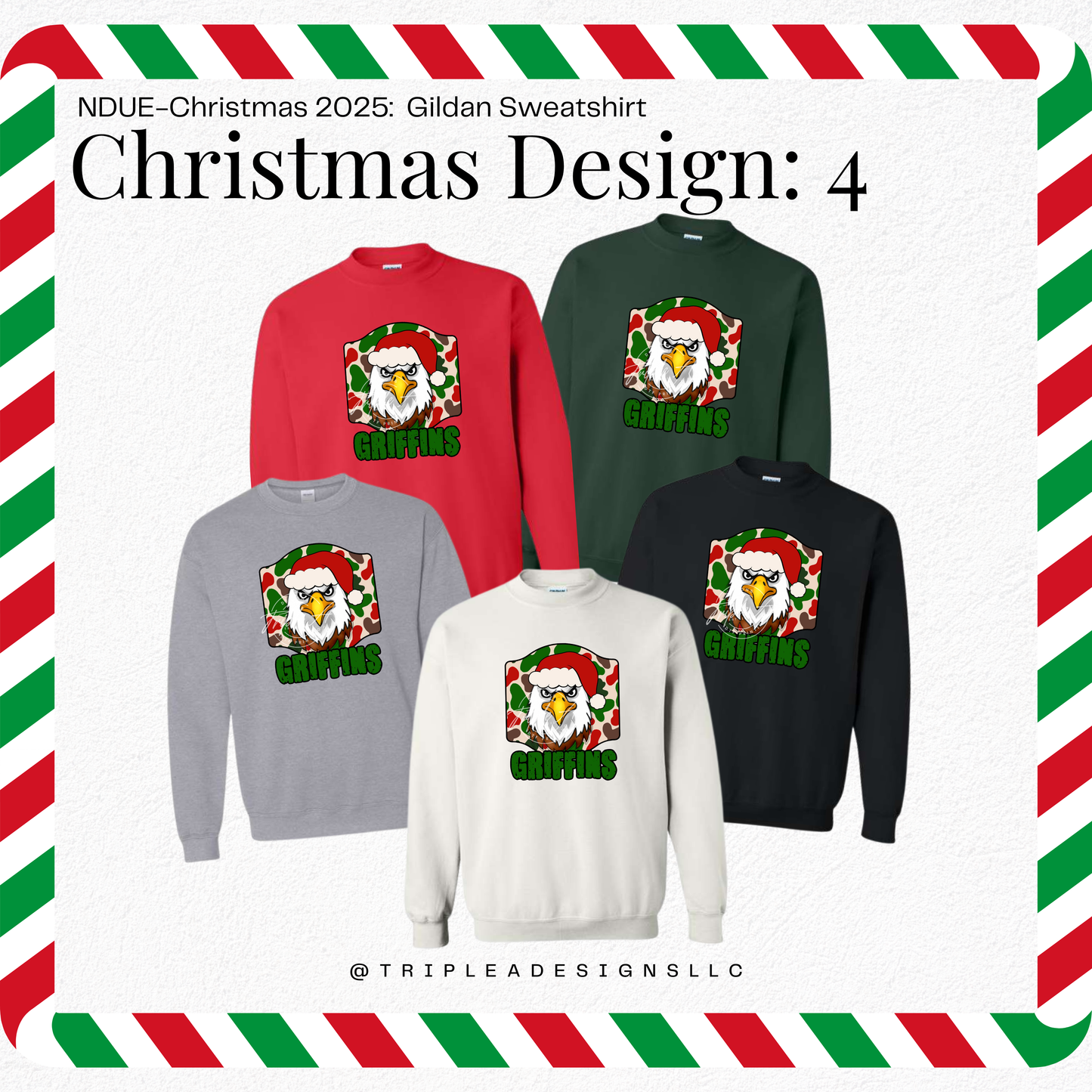 NDUE-Christmas 2025: Design 4: Gildan Sweatshirt