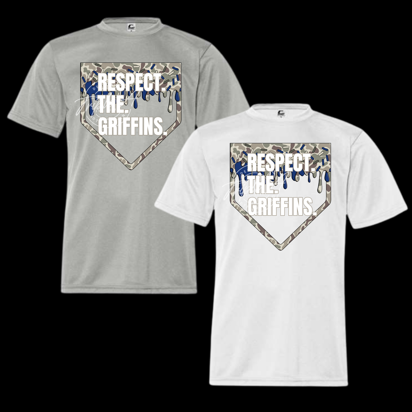 Camo Drip-Respect The Griffins -Tee