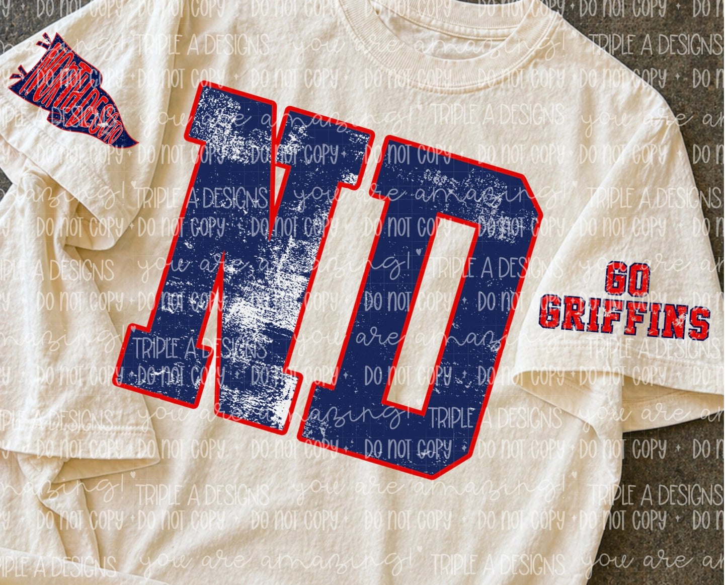 ND/Go Griffins- Short Sleeve Tee, Crop