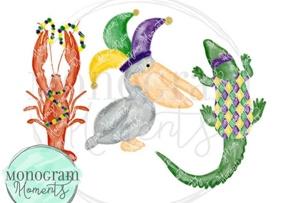 Mardi Gras Design 025 - DTF Transfer