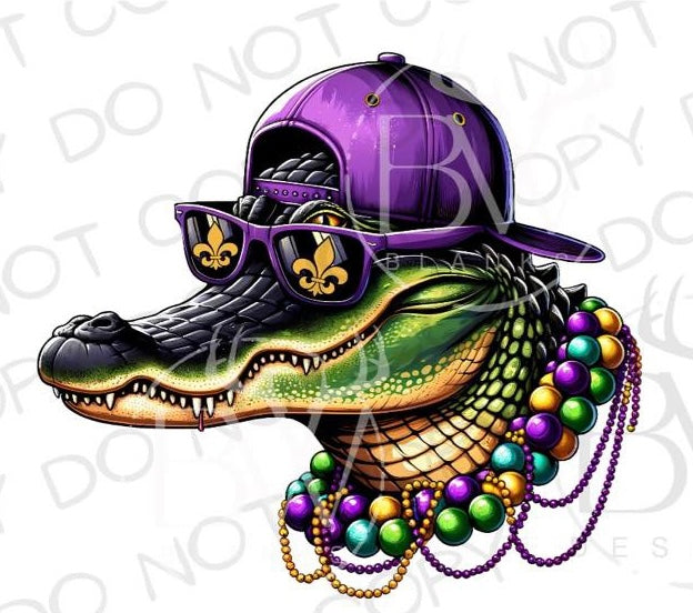 Mardi Gras Design 002 - DTF Transfer