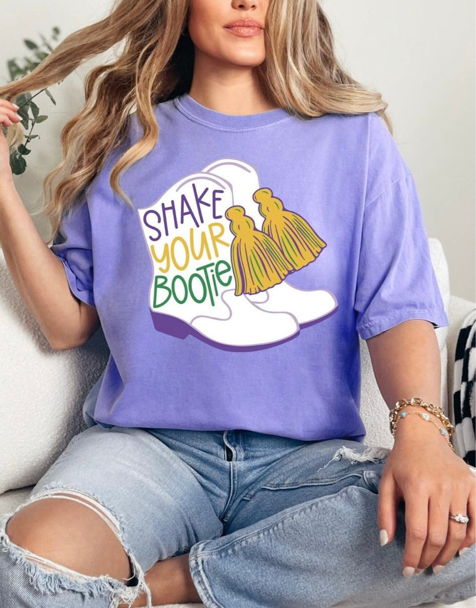 Mardi Gras Shake Your Bootie Design 006 - DTF Transfer