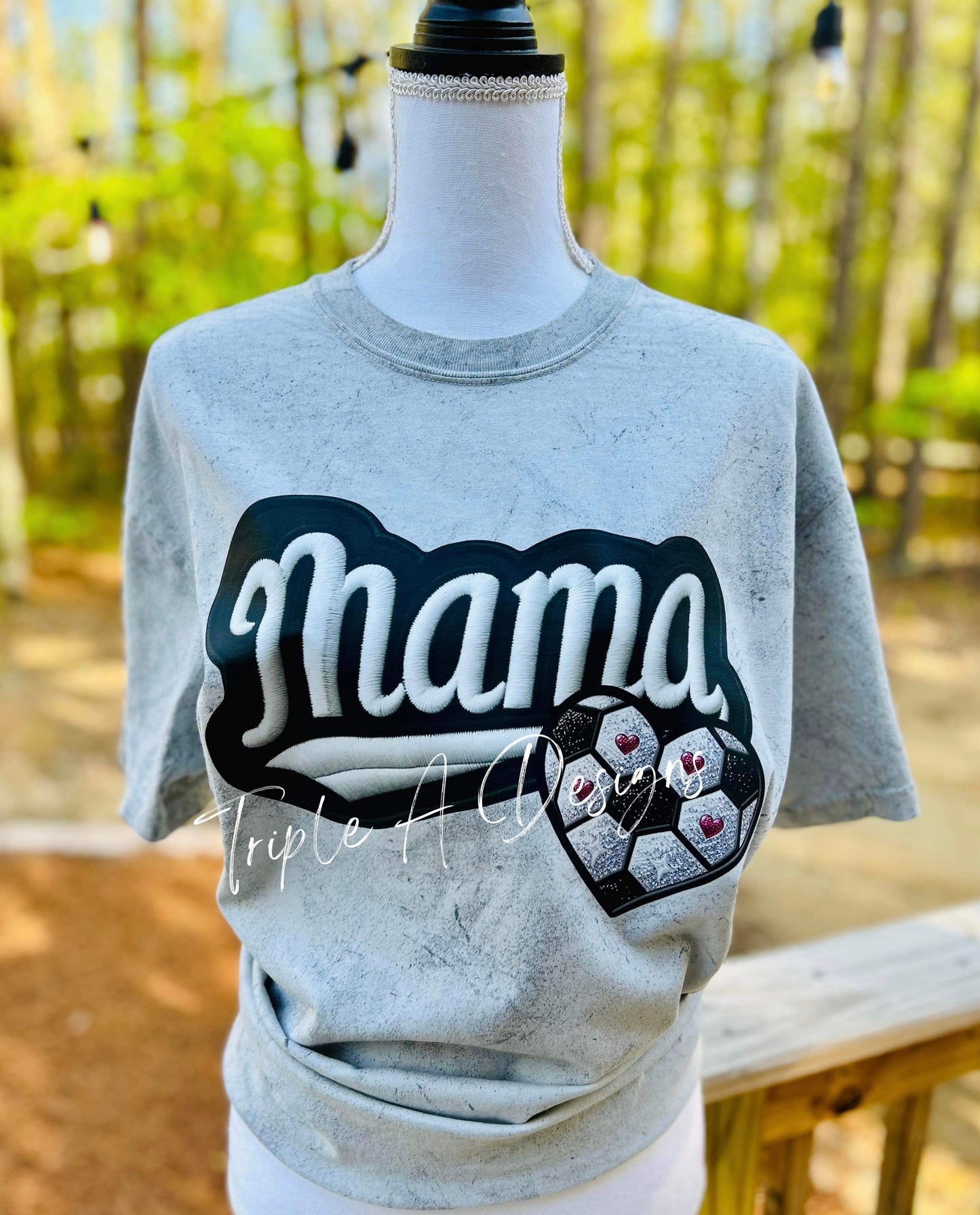 Sports Mama with Heart - Colorblast Comfort Colors Short Sleeve Tee