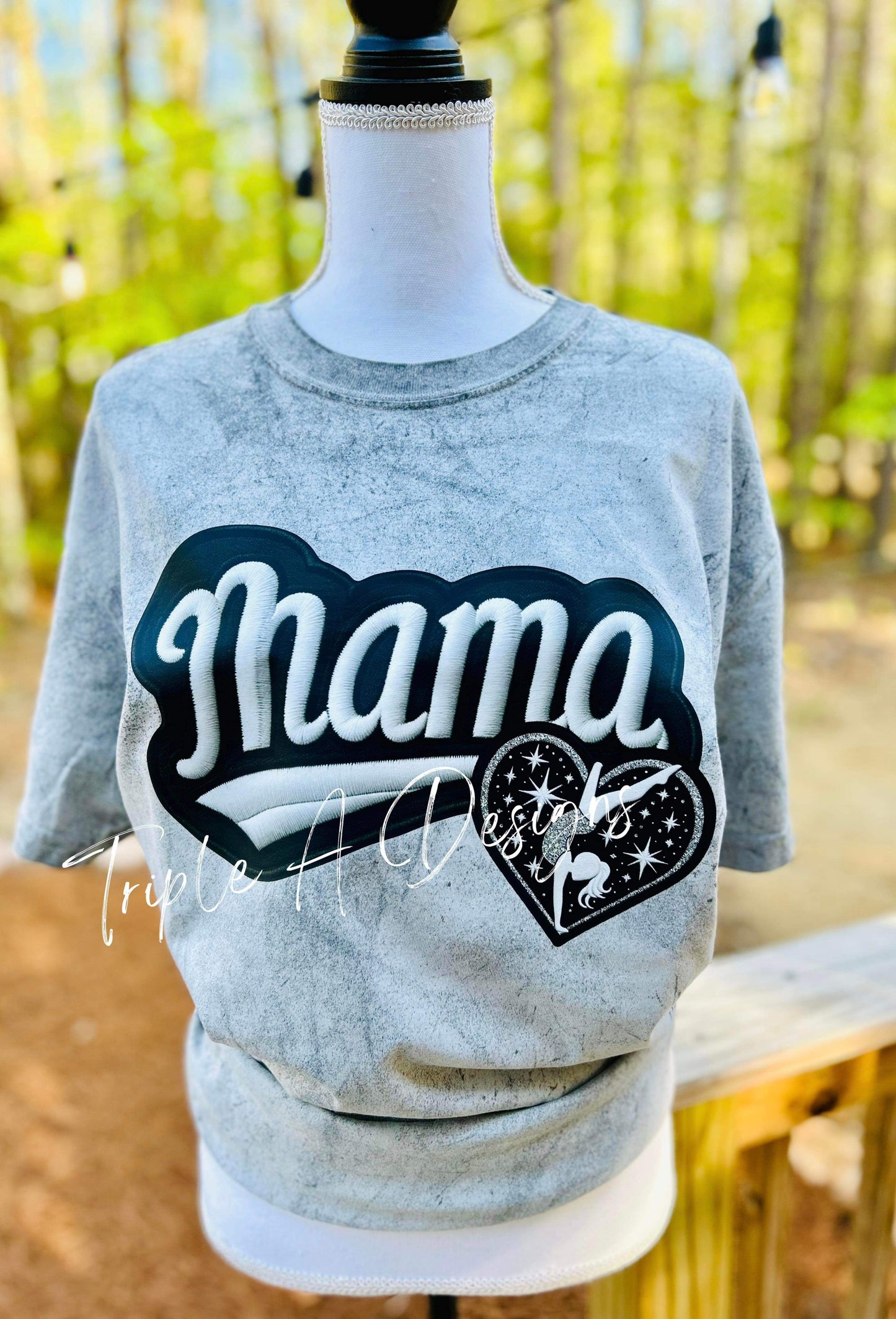 Sports Mama with Heart - Colorblast Comfort Colors Short Sleeve Tee