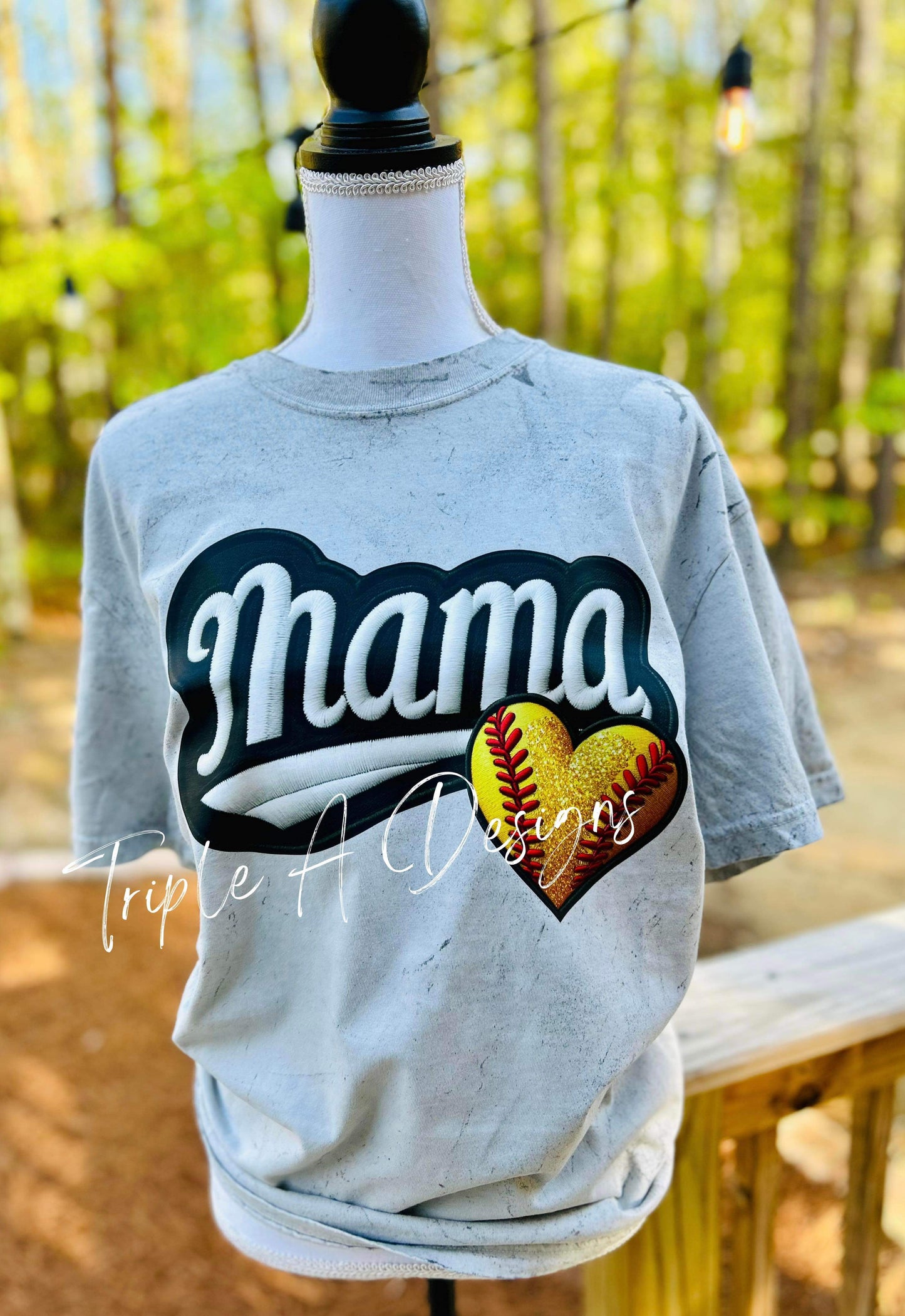 Sports Mama with Heart - Colorblast Comfort Colors Short Sleeve Tee