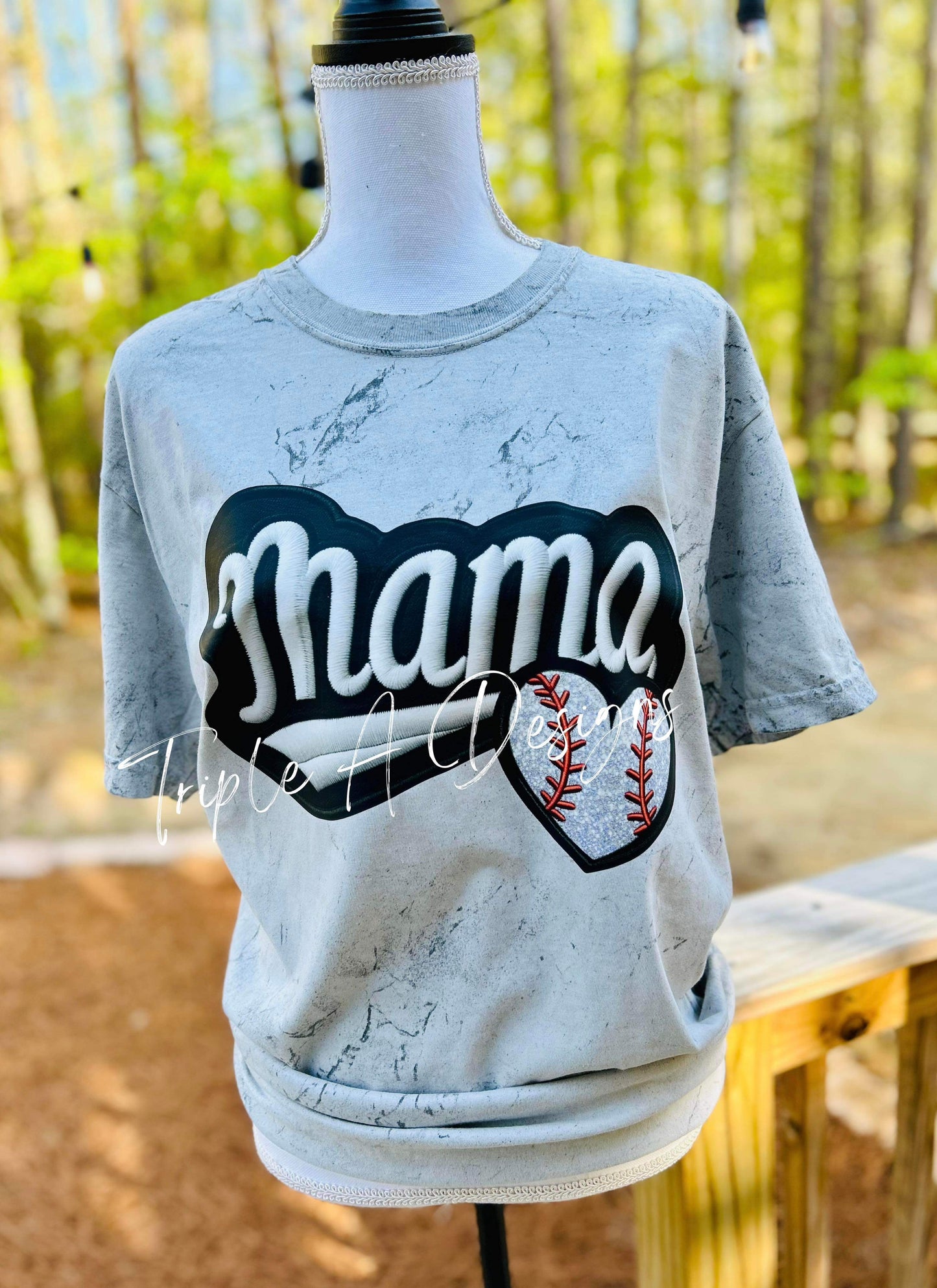Sports Mama with Heart - Colorblast Comfort Colors Short Sleeve Tee