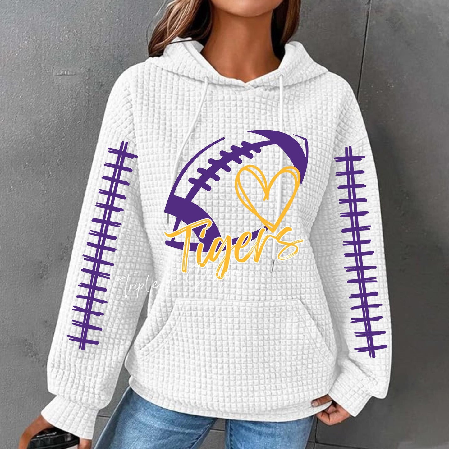 Tigers Football - Waffle Hoodie