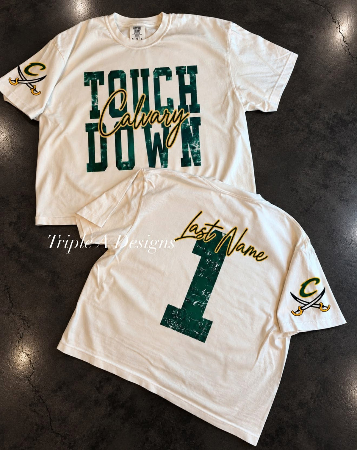 Custom Touchdown Calvary - Short Sleeve Tee, Crop