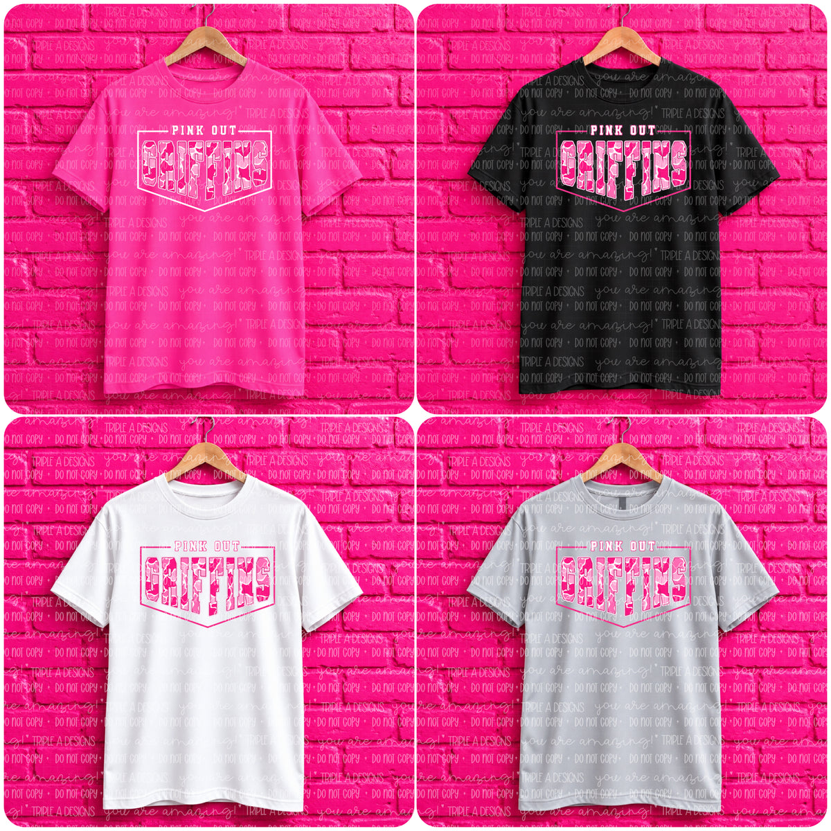 Pink Out Griffins Pink Camo- Short Sleeve Tee, Sweatshirt