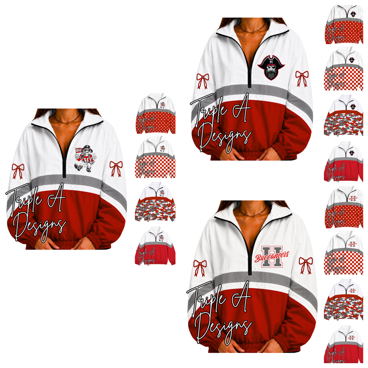 PRE-ORDER- Haughton (Red & Grey) Windbreaker Jackets***Ends Oct 1st***(ETA 4-6 weeks)