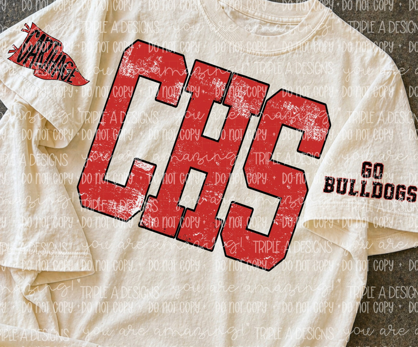 CHS/Go Bulldogs Short Sleeve Tee, Crop