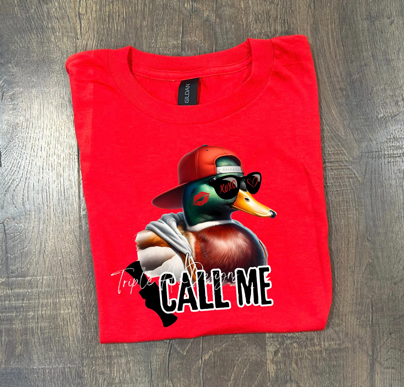 Duck Call Me Valentine's Day - Short Sleeve Tee