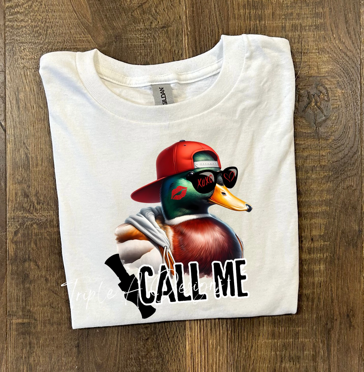 Duck Call Me Valentine's Day - Short Sleeve Tee