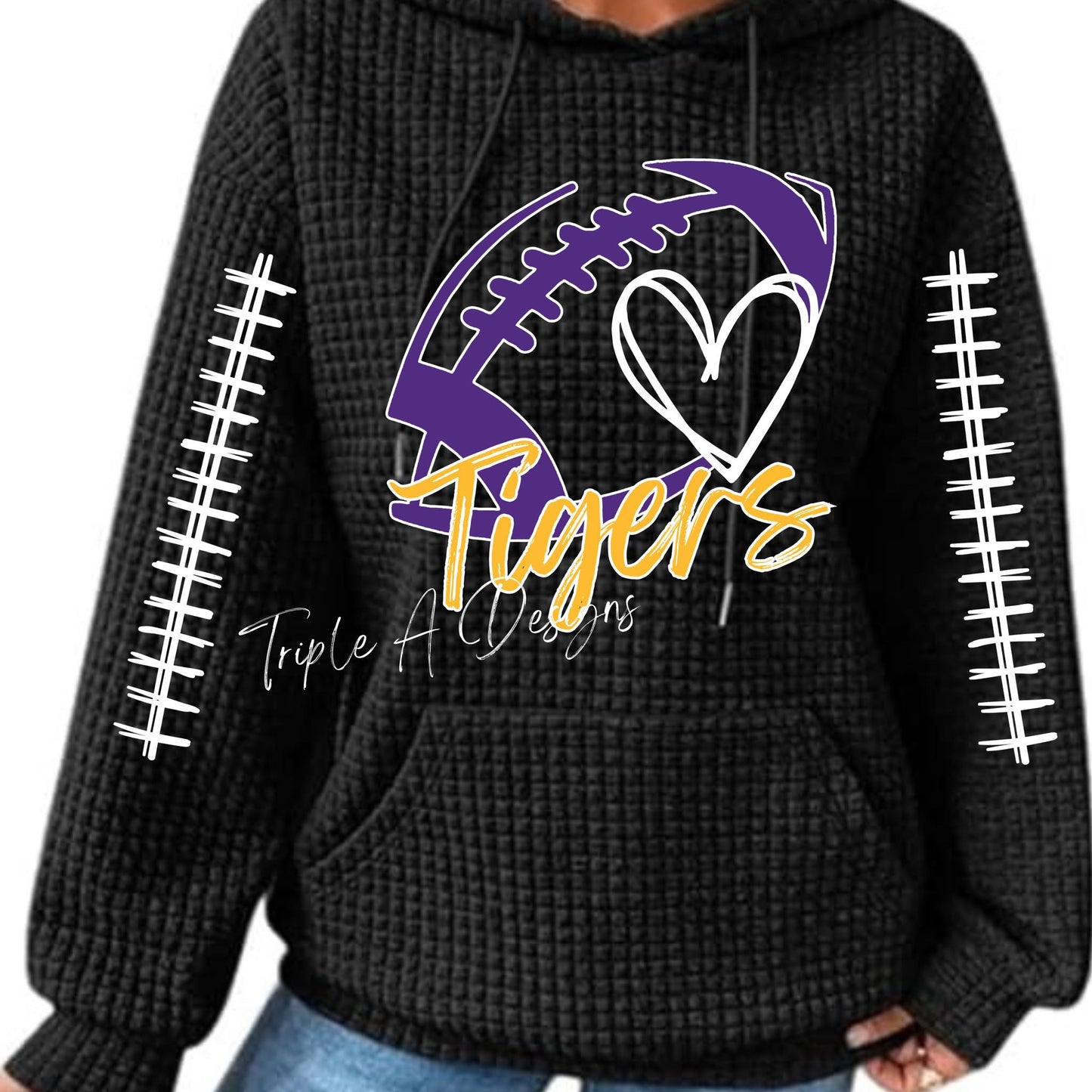 Tigers Football - Waffle Hoodie