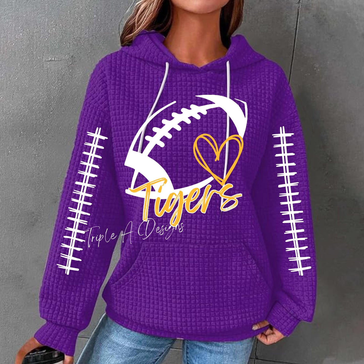 Tigers Football - Waffle Hoodie