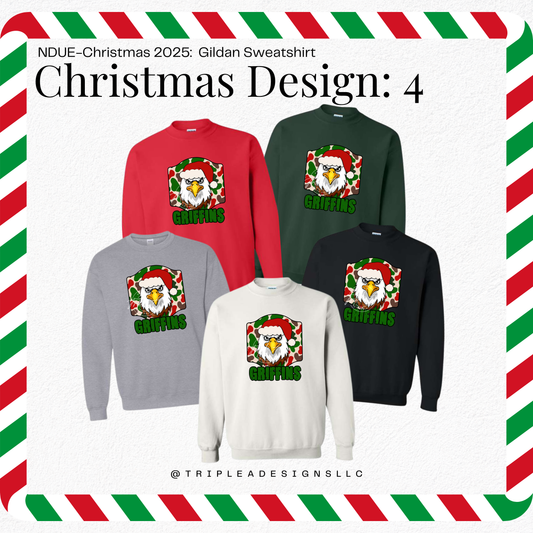 NDUE-Christmas 2025: Design 4: Gildan Sweatshirt