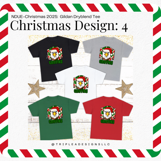 NDUE-Christmas 2025: Design 4: Gildan Dryblend Tee