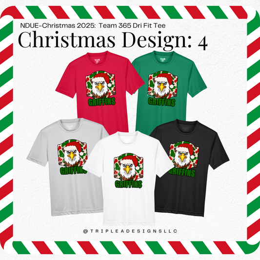 NDUE-Christmas 2025: Design 4: Team 365 Dri Fit Tee