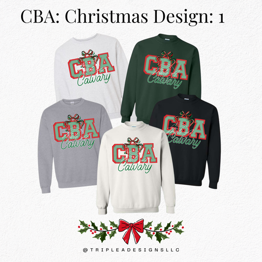 CBA Christmas Design 1-Short Sleeve Tee, Long Sleeve Tee, Sweatshirt
