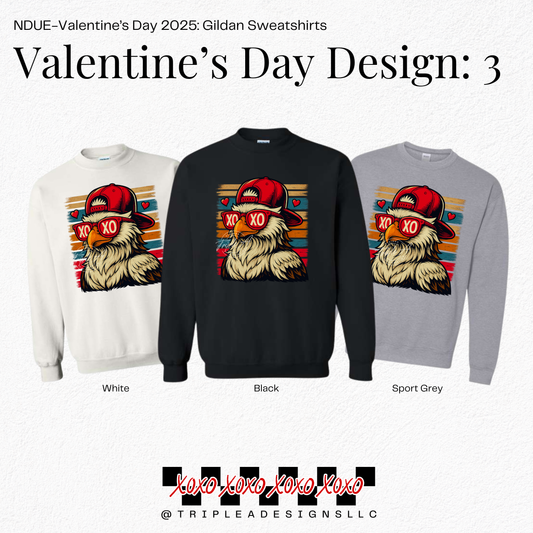 NDUE-Valentine's Day 2025: Design 3: Gildan Sweatshirt