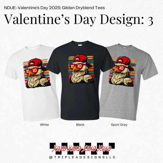 NDUE-Valentine's Day 2025: Design 3: Gildan Dryblend Tee