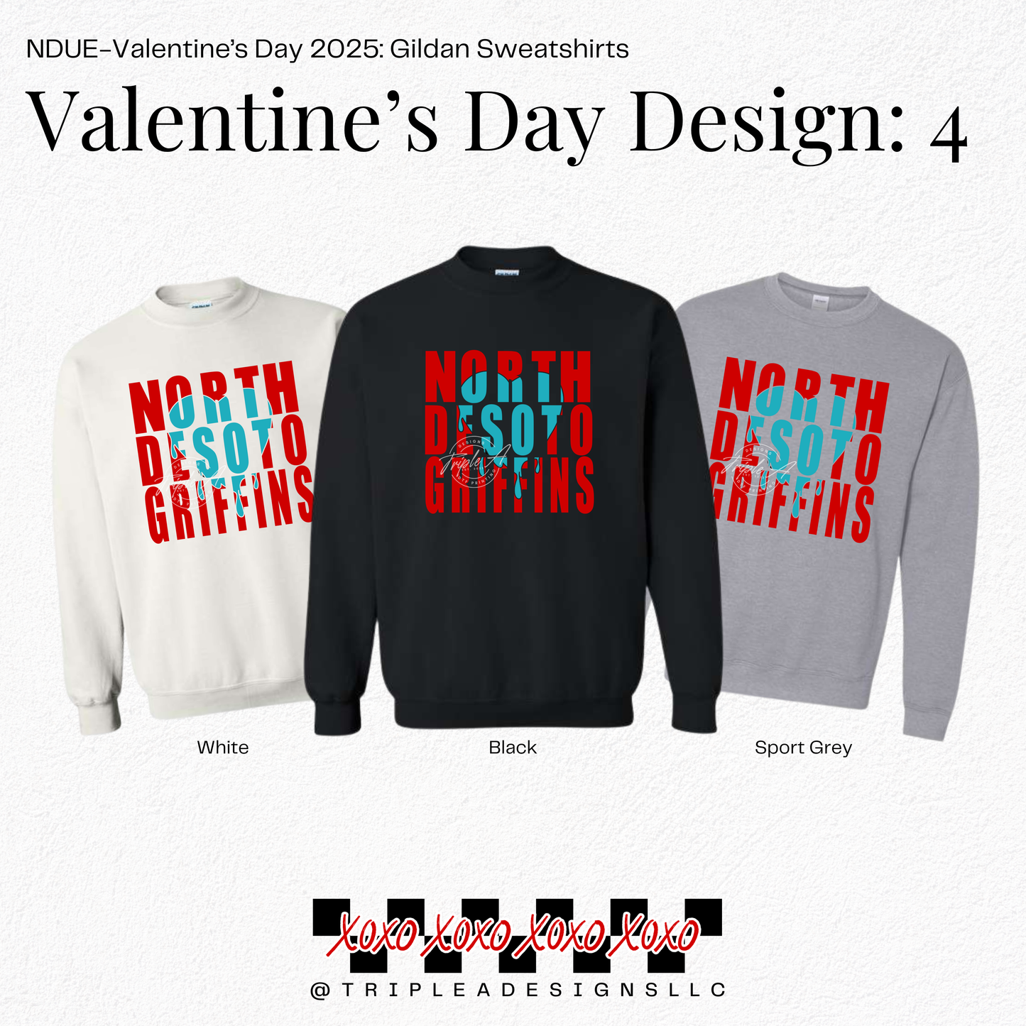 NDUE-Valentine's Day 2025: Design 4: Gildan Sweatshirt