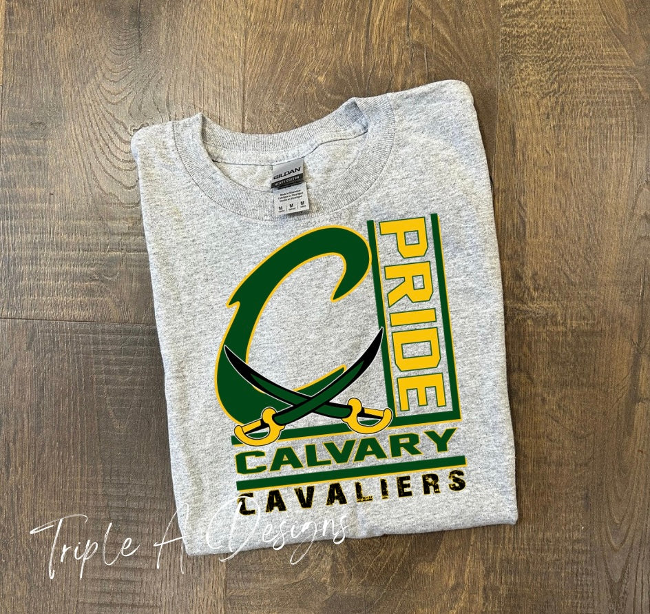 Calvary Cavaliers Design 023 -Short Sleeve Tee