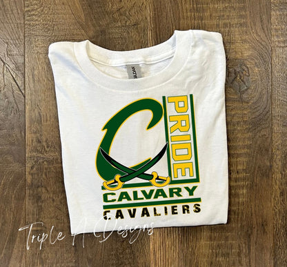 Calvary Cavaliers Design 023 -Short Sleeve Tee