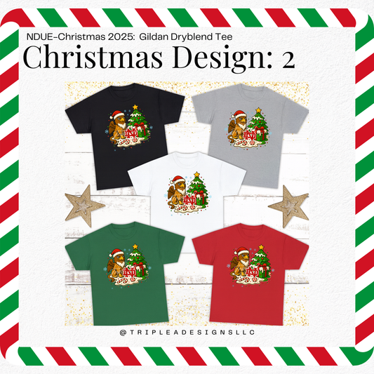 NDUE-Christmas 2025: Design 2: Gildan Dryblend Tee