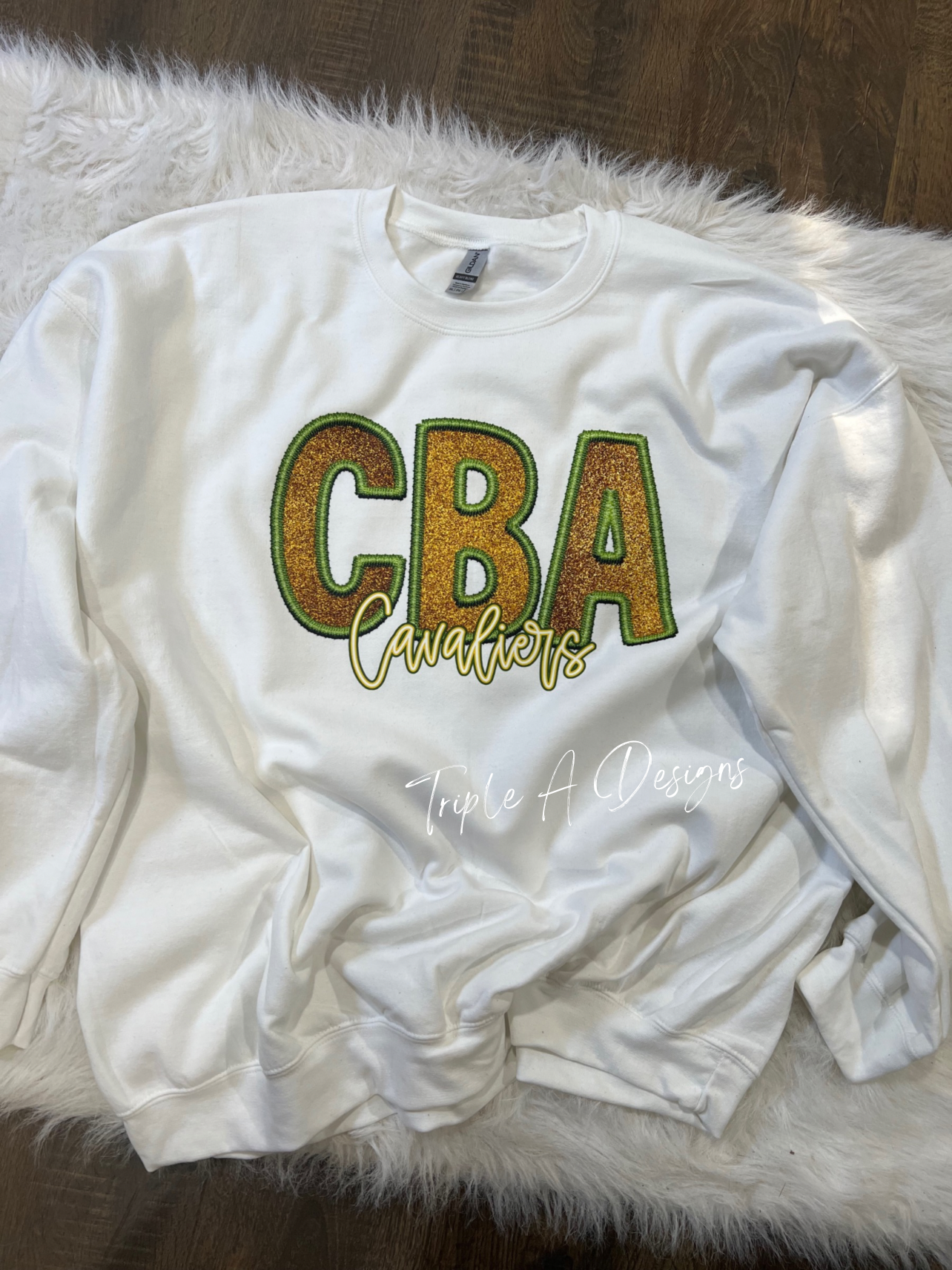 Calvary Cavaliers Design 035 Faux Embroidery- Long Sleeve Tee, Sweatshirt, Hoodie