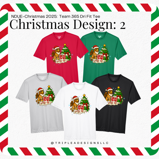 NDUE-Christmas 2025: Design 2: Team 365 Dri Fit Tee
