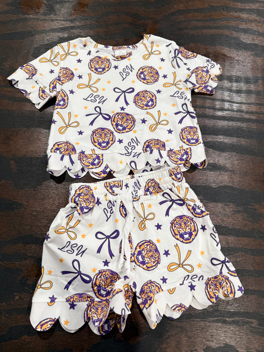 Girls Tigers Scalloped Set-Ready for Pickup/RTS