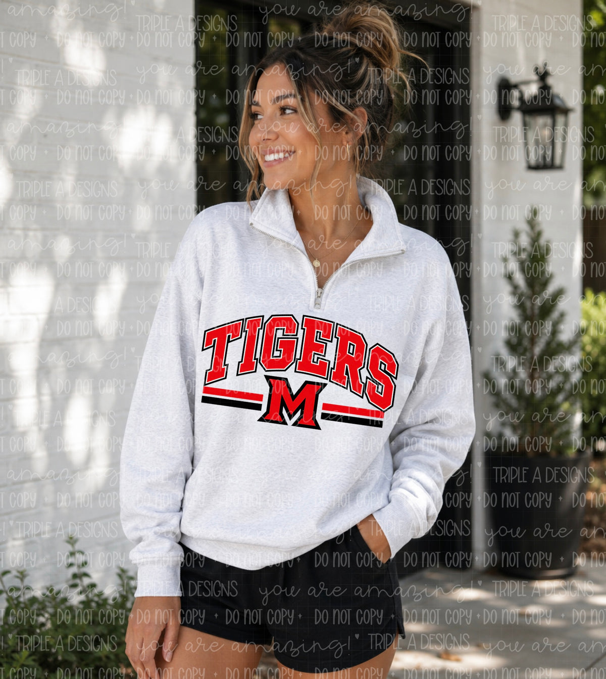 Many Tigers Quarter Zip