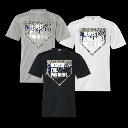 Camo Drip-Respect The Panthers -Tee