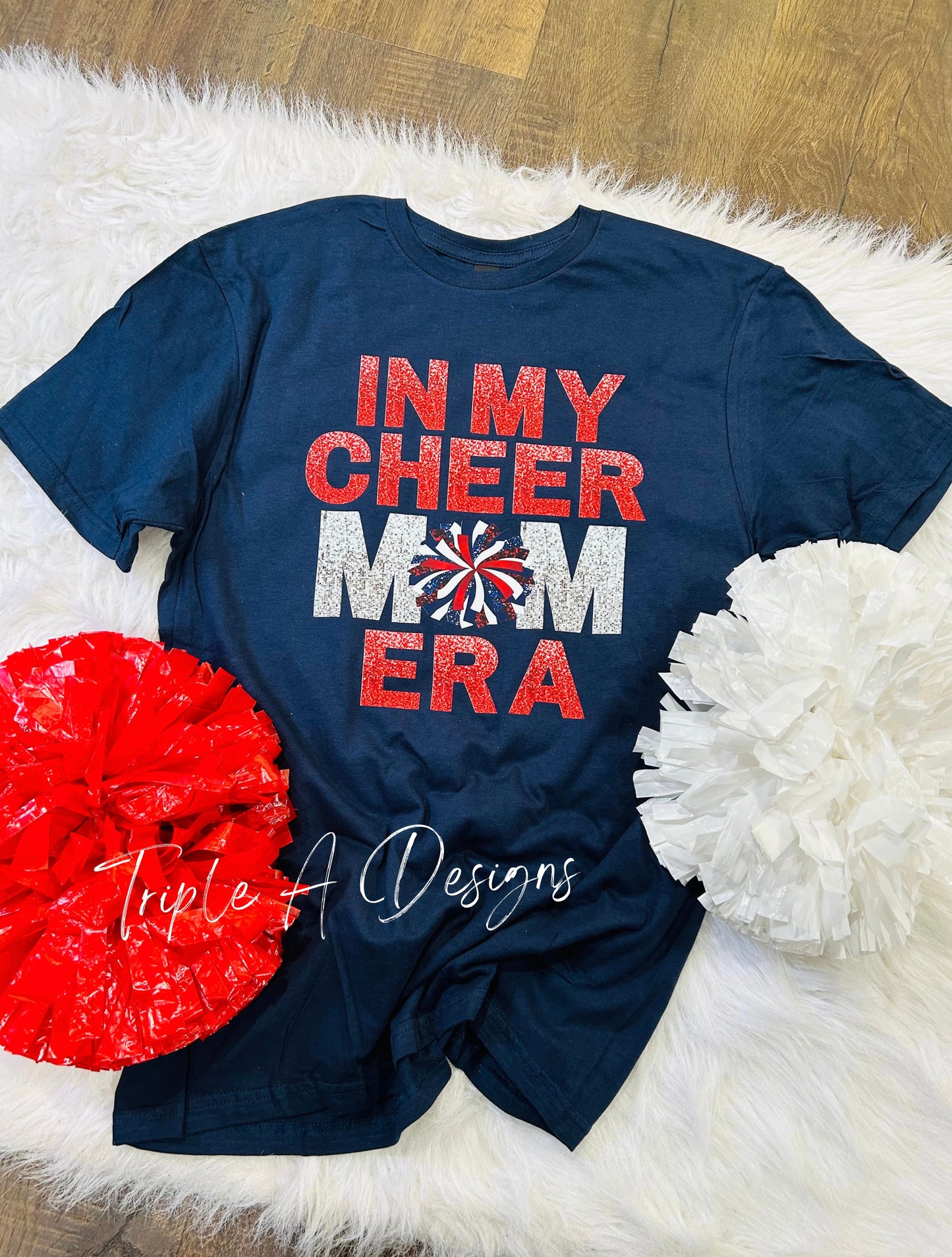 North Desoto Griffins Cheer Design 001-Faux Sequins- Short Sleeve Tee, Long Sleeve Tee, Sweatshirt, Hoodie