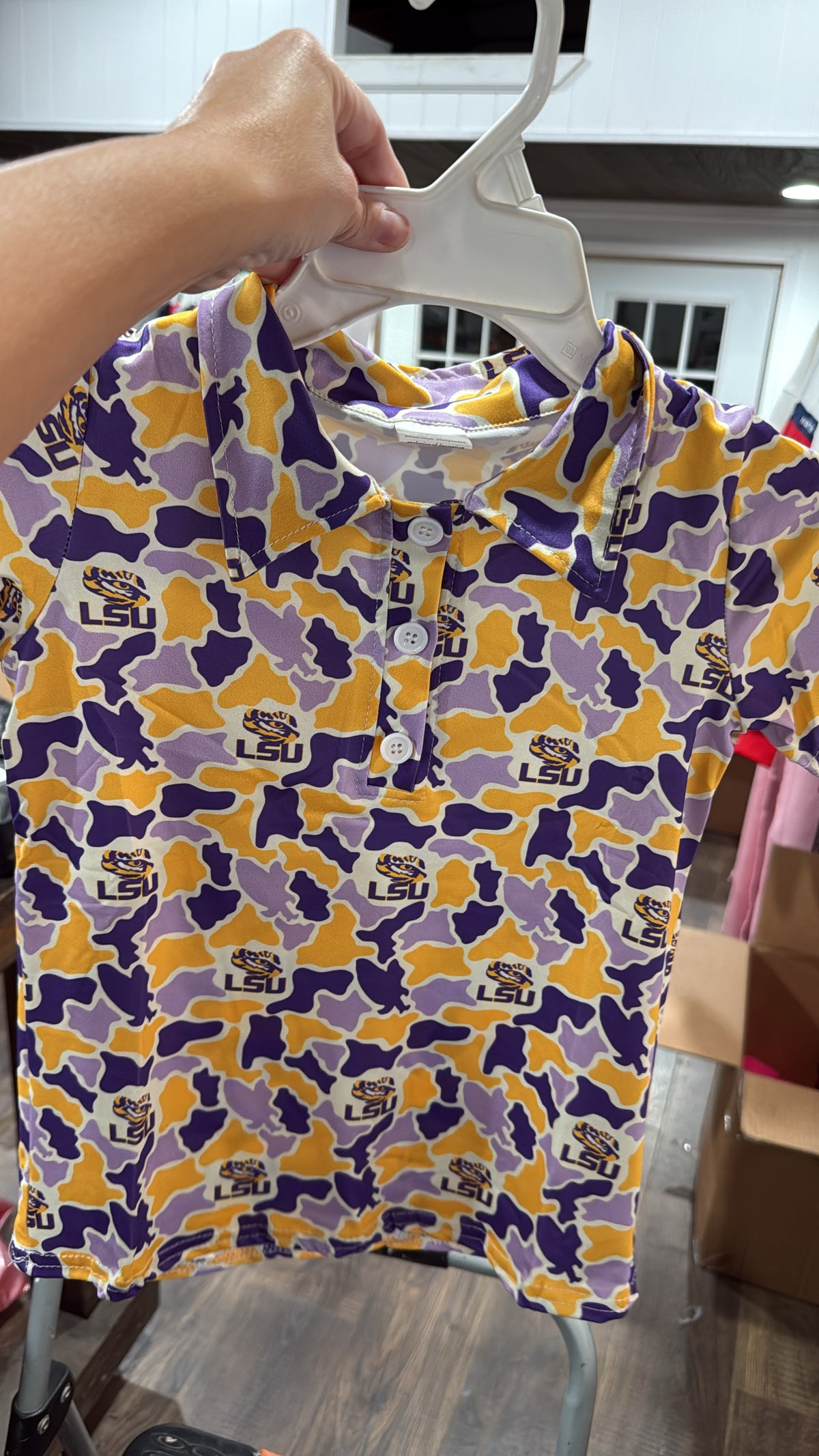 Boys Tigers-Camo Polo-Ready for Pickup/RTS