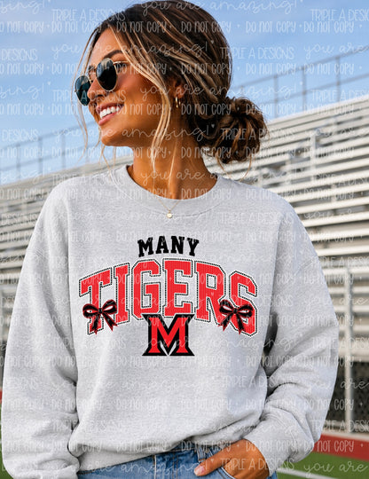 Many Floral Mascot Bows Design- Short Sleeve Tee, Long Sleeve Tee, Sweatshirt