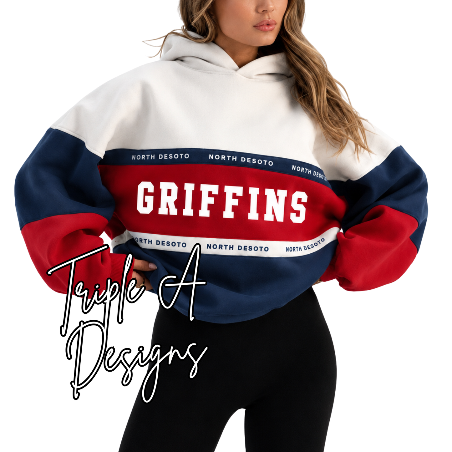 PRE-ORDER (ENDS July 27th, ETA OCTOBER) ND Embroidered Color Block Hoodie, Sweatshirt
