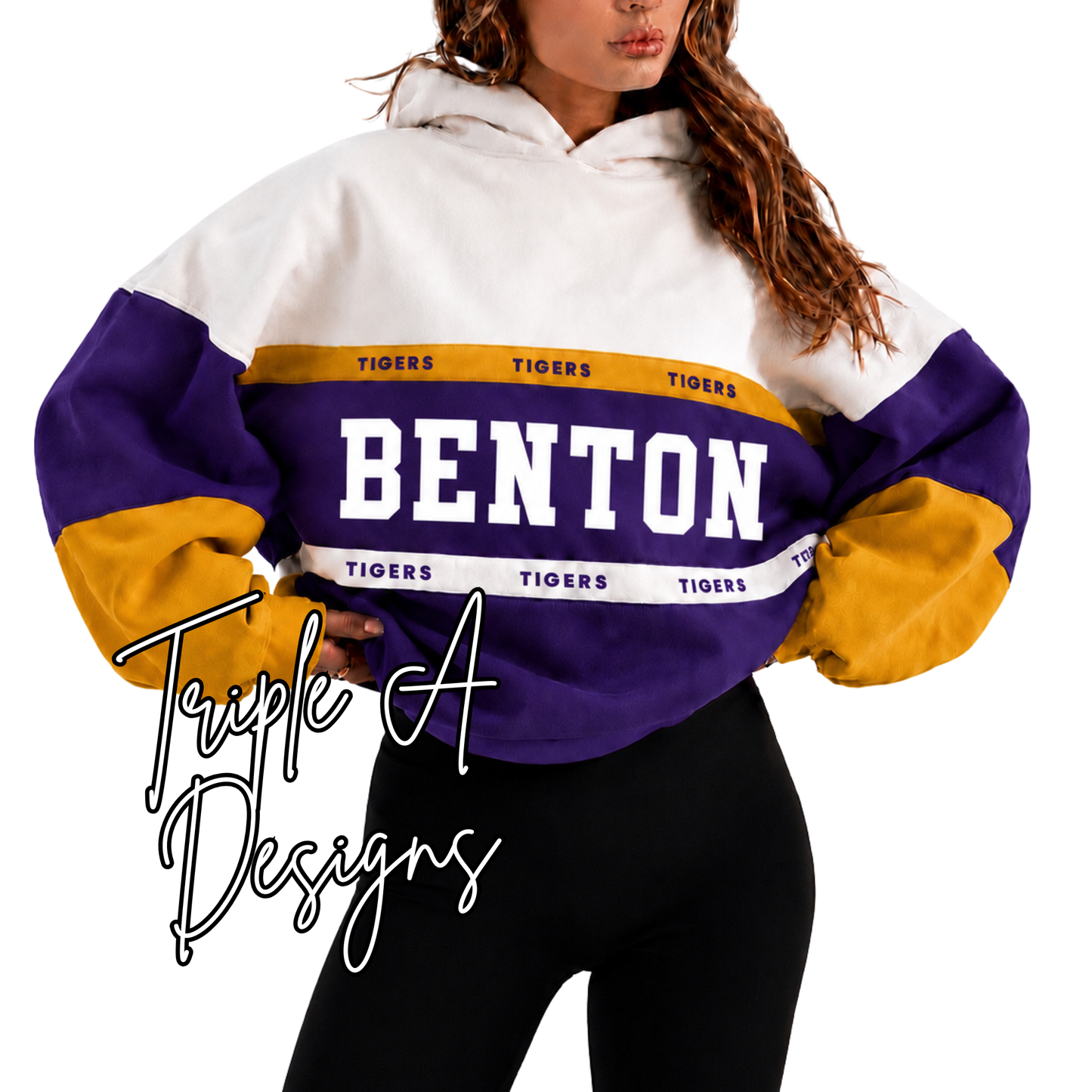 PRE-ORDER (ENDS July 27th, ETA OCTOBER) Benton Embroidered Color Block Hoodie, Sweatshirt