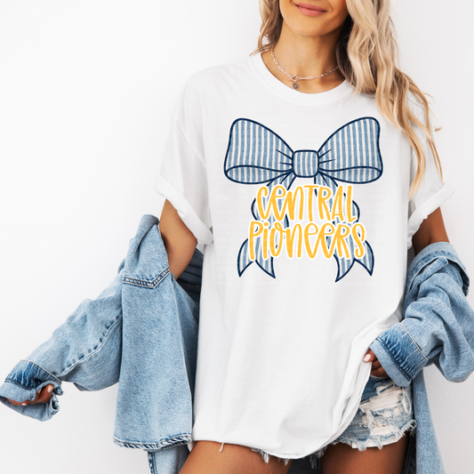 Central Pioneers/Seersucker Bow-Short Sleeve Tee, Long Sleeve Tee, Sweatshirt