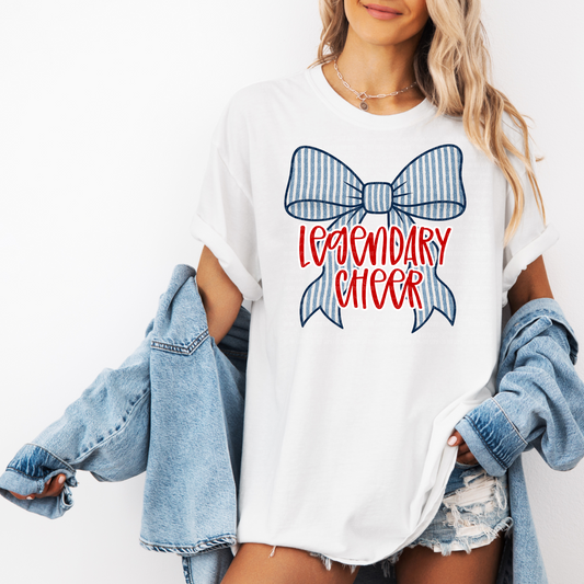 Legendary Cheer/Seersucker Bow-Short Sleeve Tee, Long Sleeve Tee, Sweatshirt