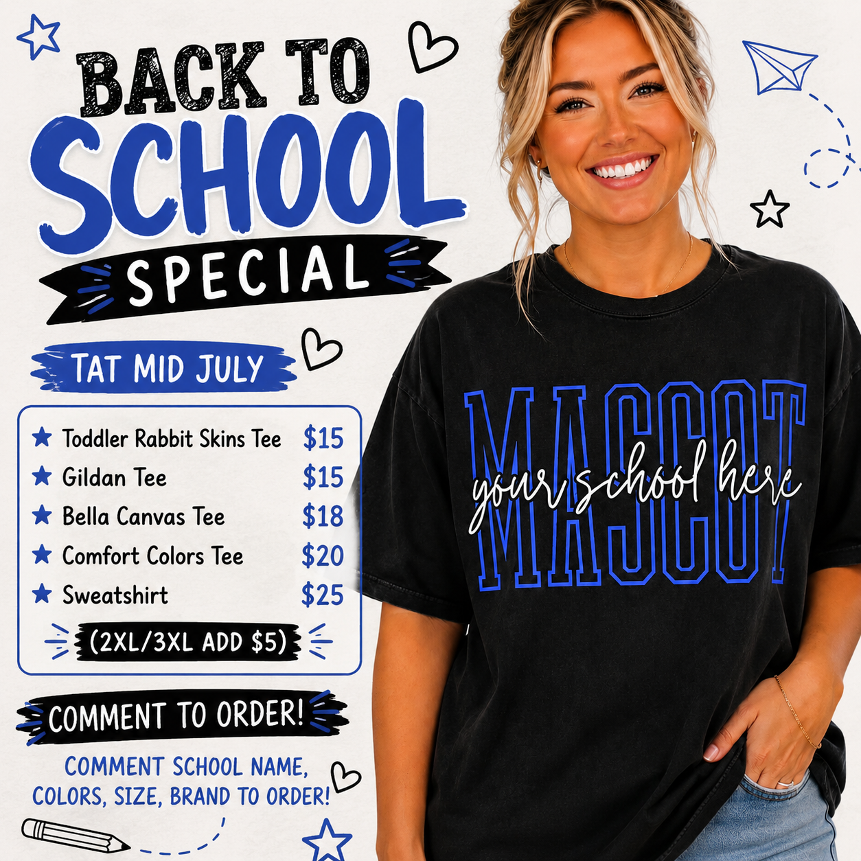 Back to School Special🍎📚✨Mascot/School Name