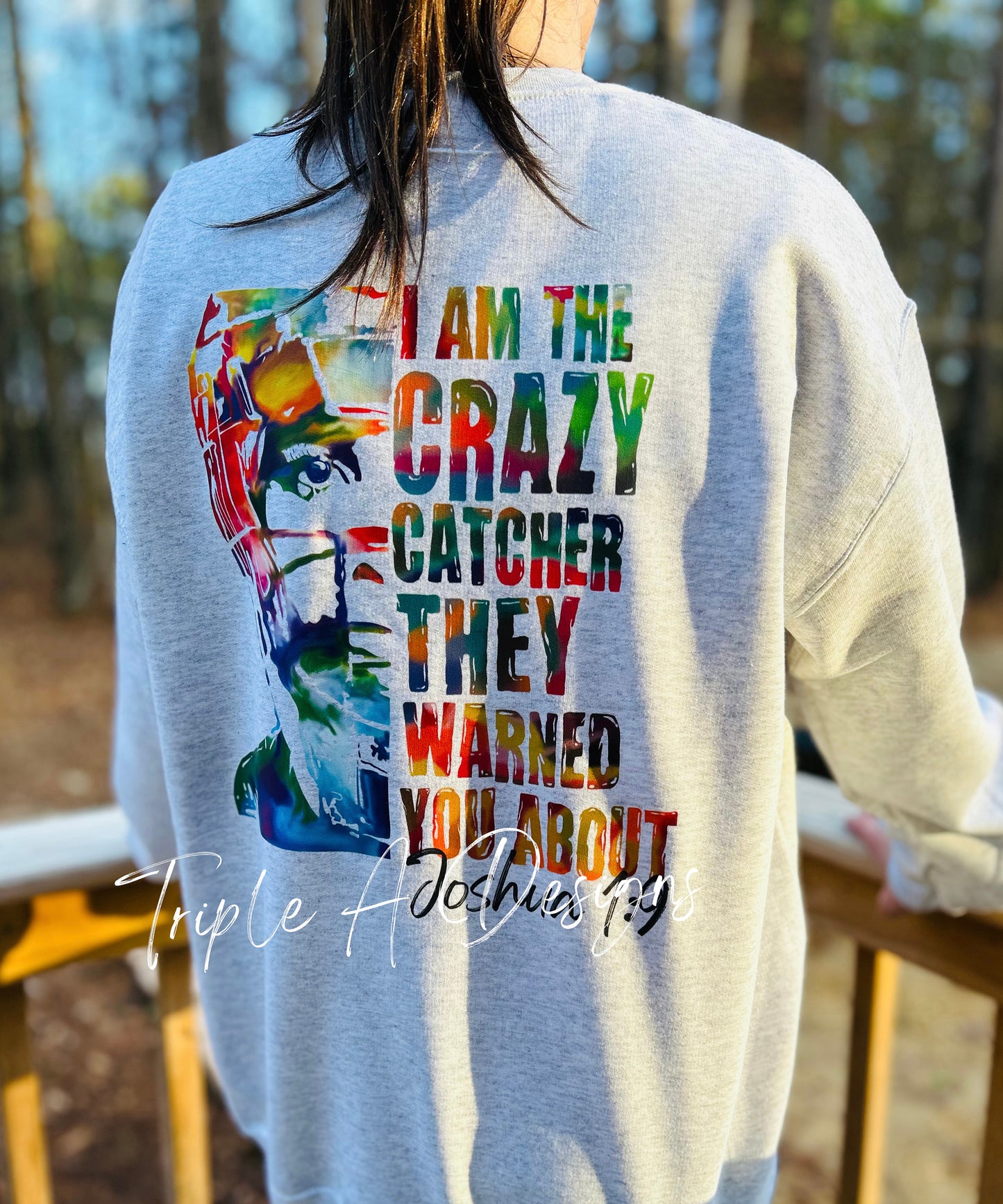 "Crazy Catcher" - Adult Long Sleeve Tee, Sweatshirt