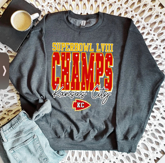 Superbowl Champs KC Chiefs - Adult Short Sleeve Tee, Long Sleeve, Sweatshirt