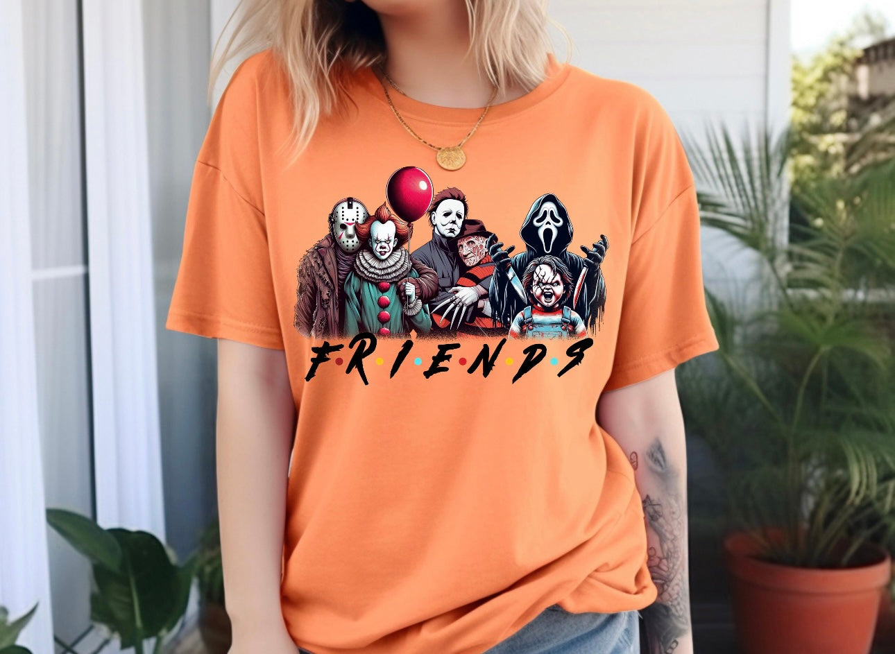 Killer Horror Friends Halloween - Short Sleeve Tee, Long Sleeve Tee, Sweatshirt