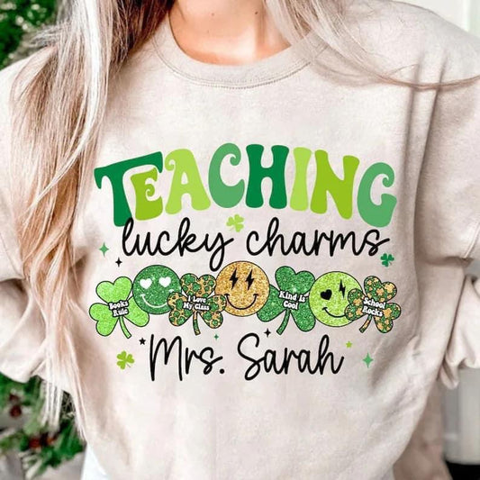 CUSTOM Name Teaching Lucky Charms - Short Sleeve Tee, Long Sleeve, Sweatshirt