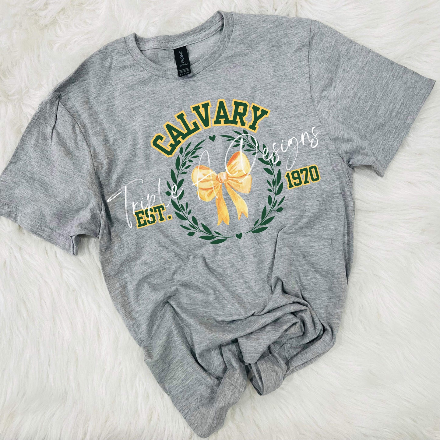 Calvary Cavaliers Established 1970 -Short Sleeve Tee