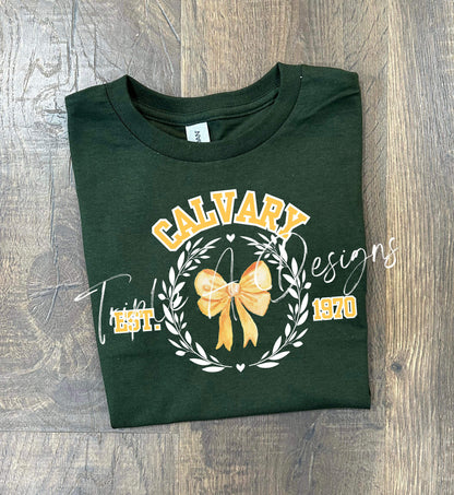 Calvary Cavaliers Established 1970 -Short Sleeve Tee