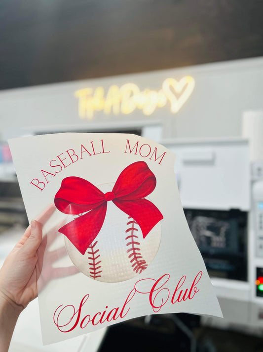 Baseball Mom Social Club - DTF Transfer