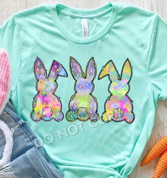 Pastel Watercolor Easter Bunny - DTF Transfer